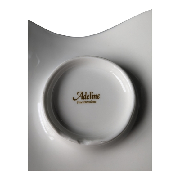 Adeline Fine Porcelain Tea Cup & Saucer Unique Floral Butterfly Hummingbirds - Picture 11 of 11